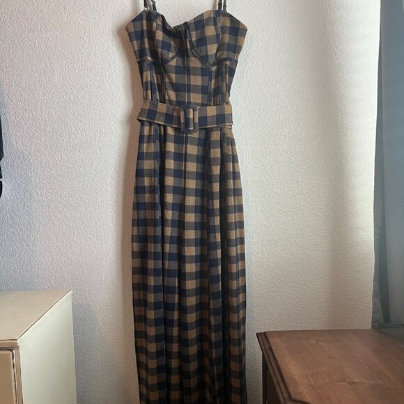 Free People - Buffalo Check Jumpsuit - Picture 1 of 7